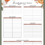 This image shows one of the free Thanksgiving menu planners you can get as part of the Thanksgiving shopping list printable, to do lists, and menu planner set at the end of this blog post.