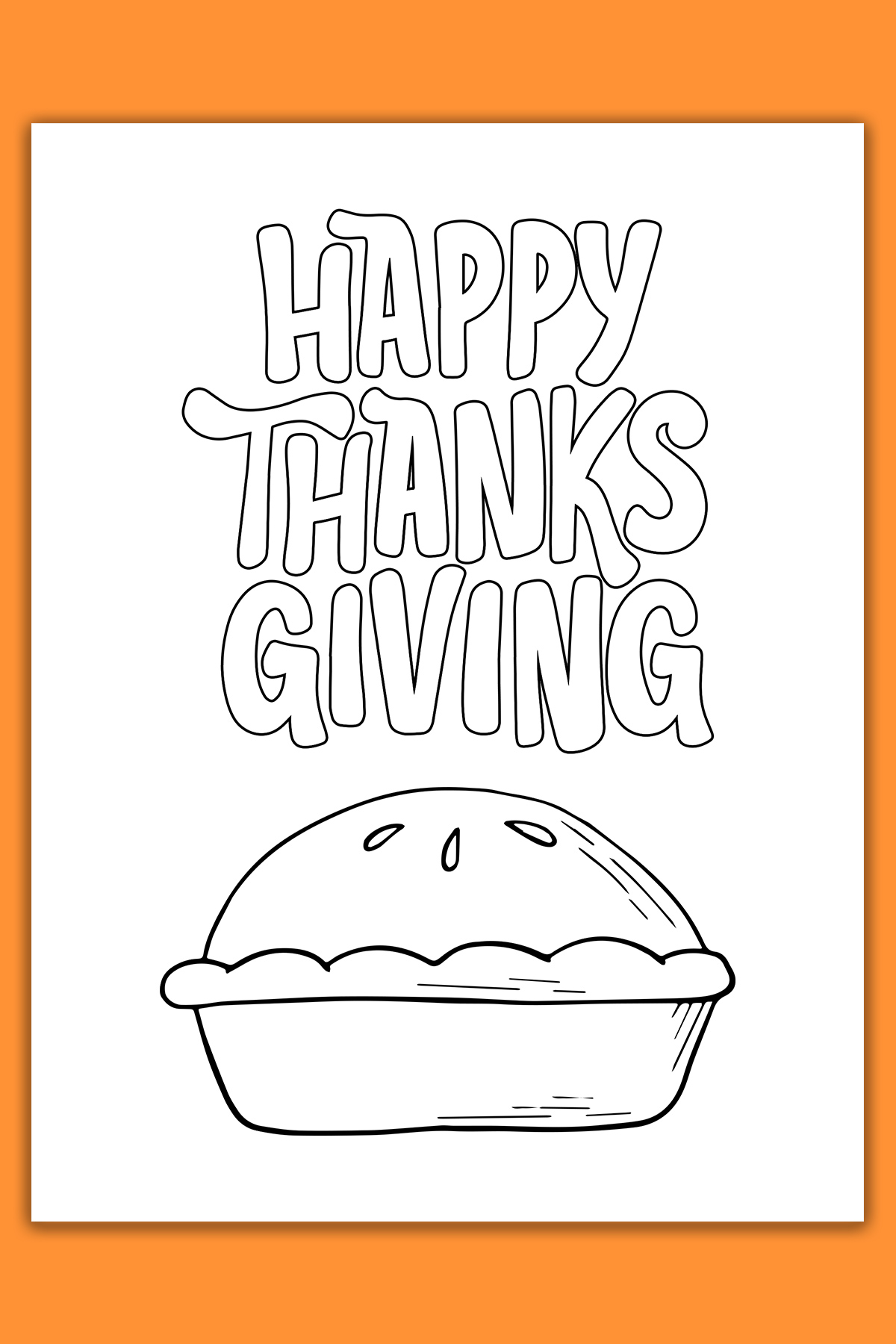 thanksgiving dinner plate coloring page