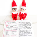 This image is showing an example of the elf warning letter free printable you can get at the end of this blog post.