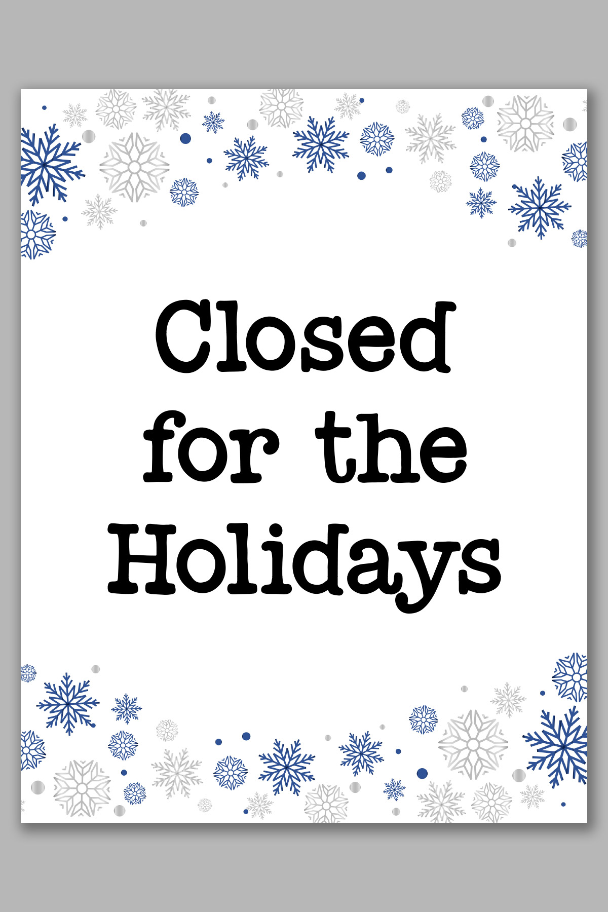 Free Printable Closed for Christmas Sign Template 4 Mom Envy