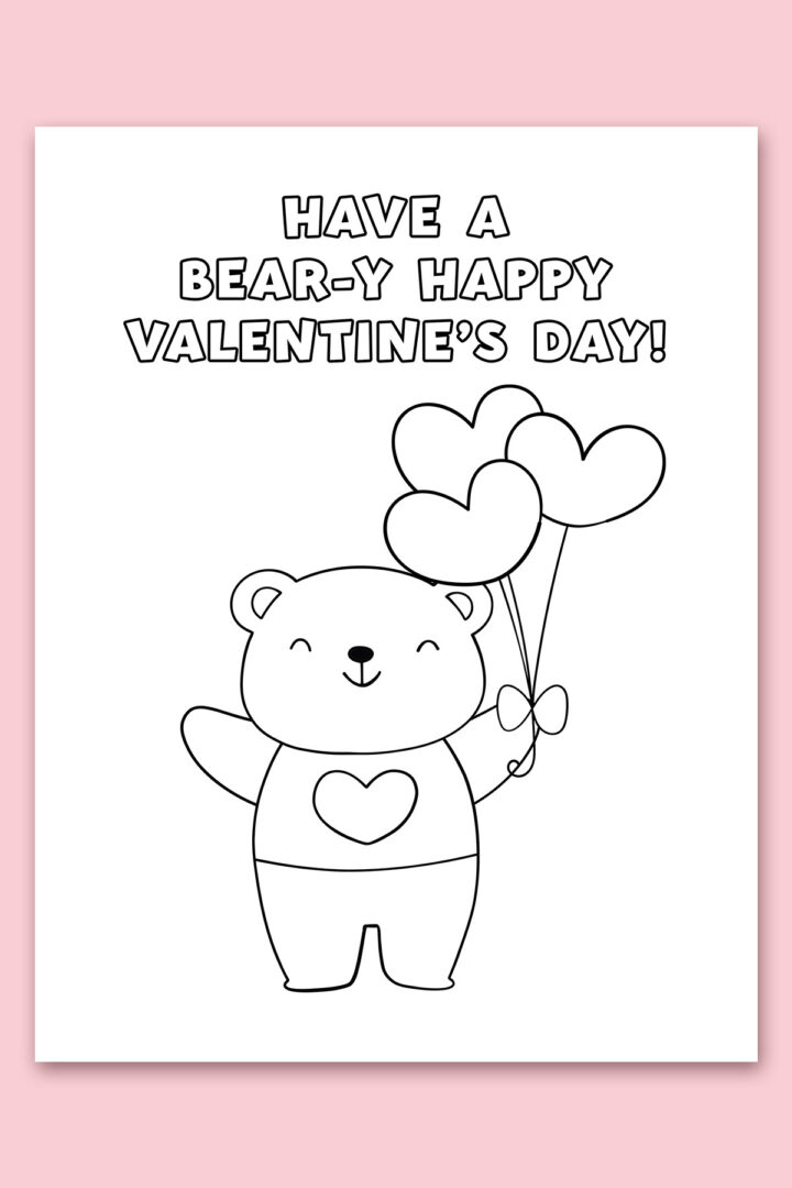 Free Printable Coloring Valentines Day Cards for Kids Free Printable Coloring Valentines Day Cards for Kids