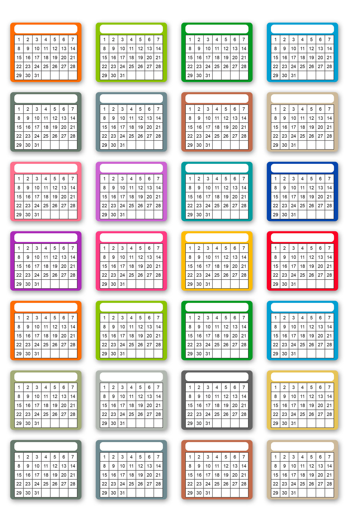 This image shows one of pages you can get in the free printable habit tracker stickers set.