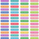 This image shows one of pages you can get in the free printable habit tracker stickers set.