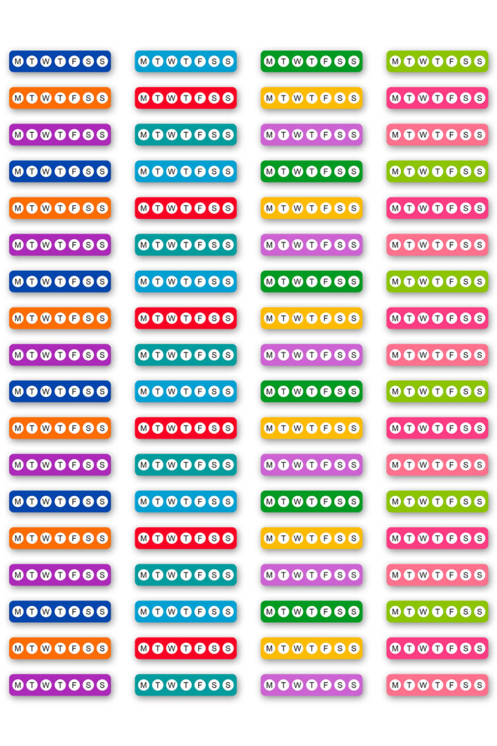 Free Printable Habit Tracker Stickers (&amp; Digital Stickers, too!)