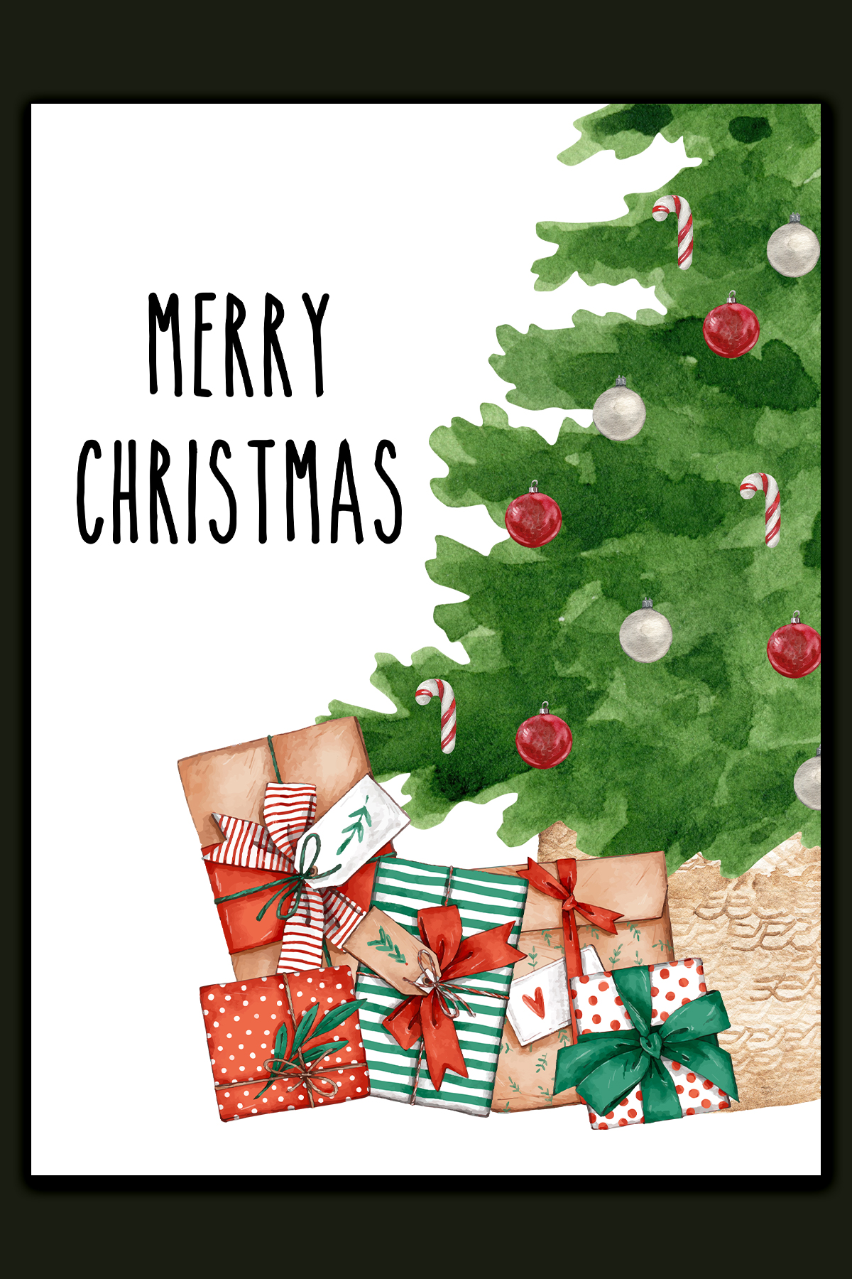 To My Special Mother at Christmas Card Print. Christmas Message Card for  Mom Printable. Merry Christmas Card for Mother. (Download Now) 