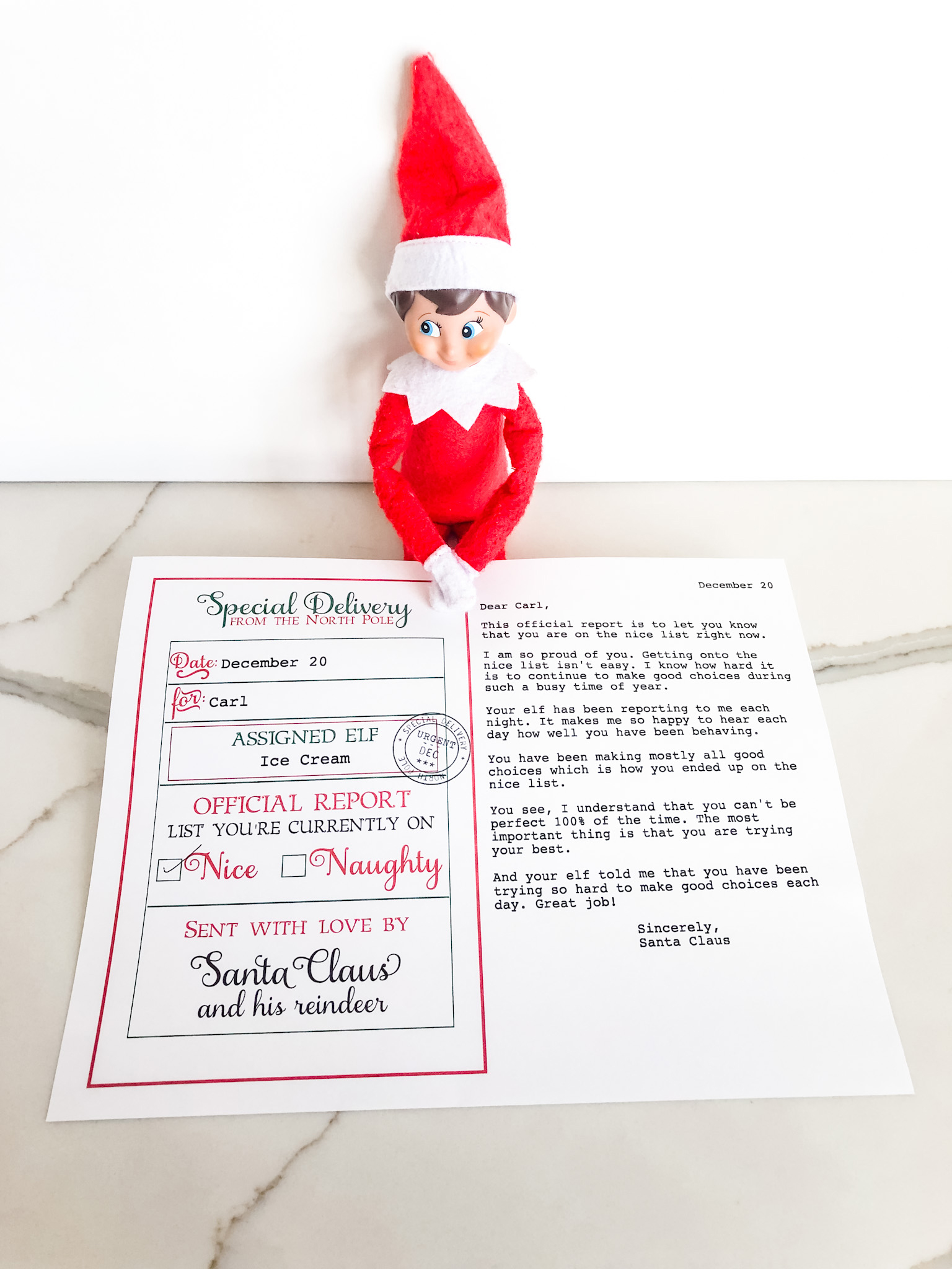 Official Elf Report Printable - Free Customizable Elf Report Card