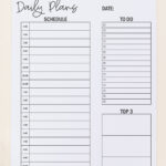 This is one of the daily printable hourly calendars that you can get for free at the end of this blog post.