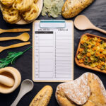 This image shows the printable weekly meal planner with grocery list you can get for free at the end of this blog post. It is the portrait version.