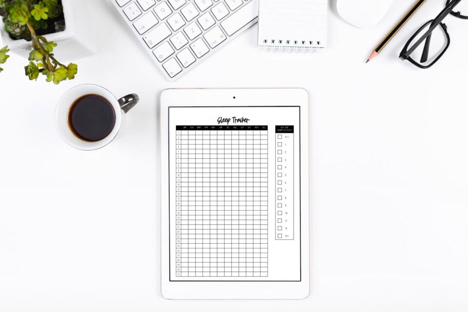 Sleep Tracker Printable and Digital Planner Files