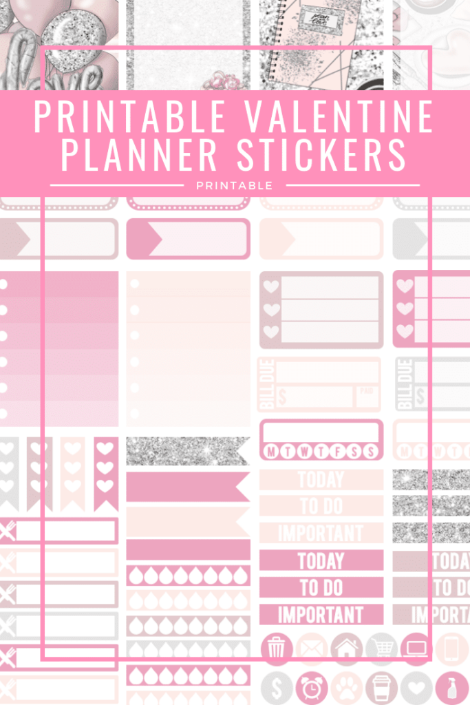 Valentines Day Stickers - Free Valentine Printables for your Planner