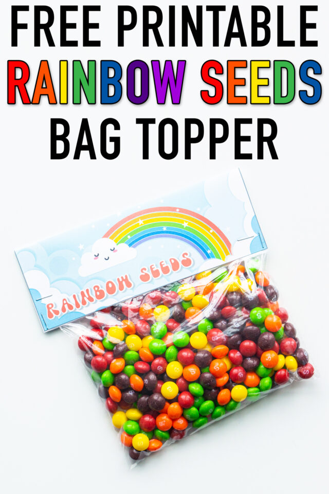 Rainbow Seeds Printable: Free Printable Bag Topper
