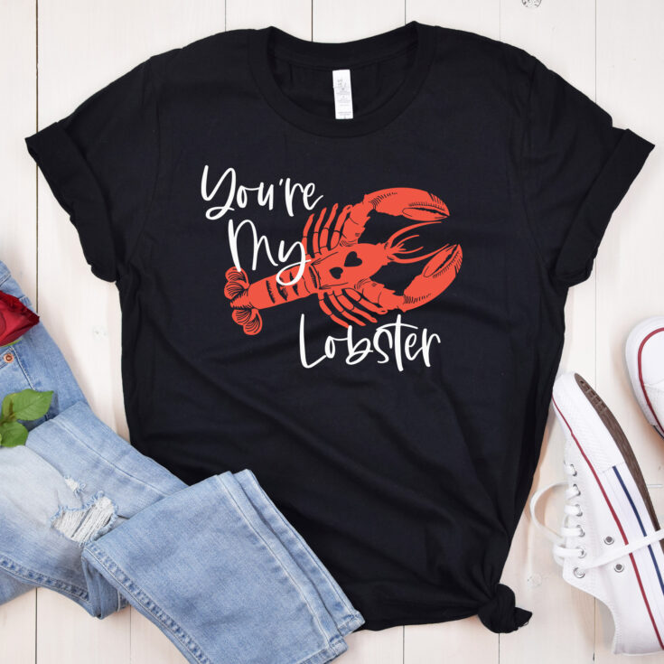 Image for Friends fans will know. Make your own funny valentines shirt with this Friends show You're My Lobster SVG.