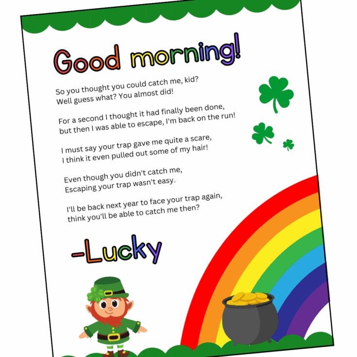 Image for Free Printable Leprechaun Letter To Child
