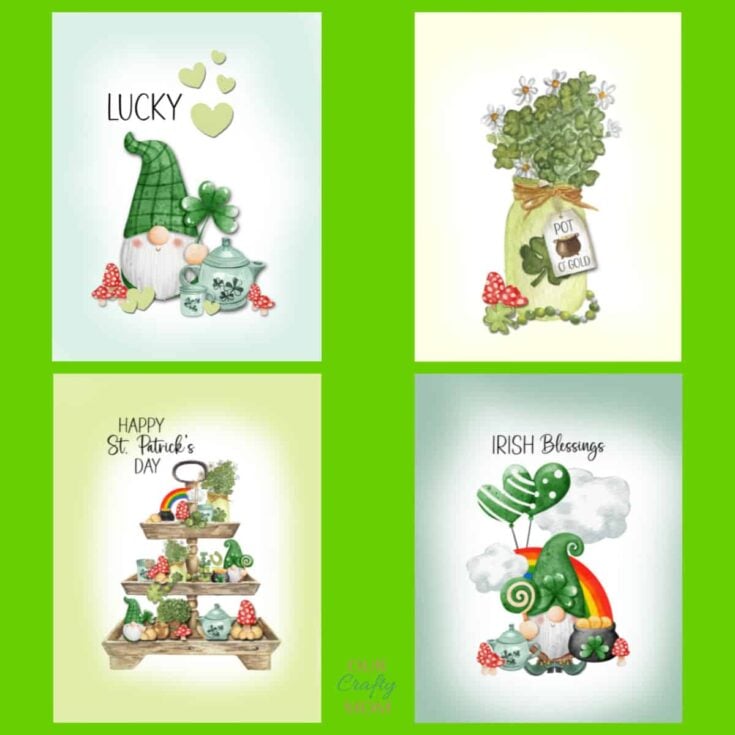 Image for Free St Patrick’s Day Printables – Set of 4 With Gnomes
