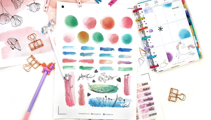Image for Free planner stickers. Spring Stickers. Free digital downloads