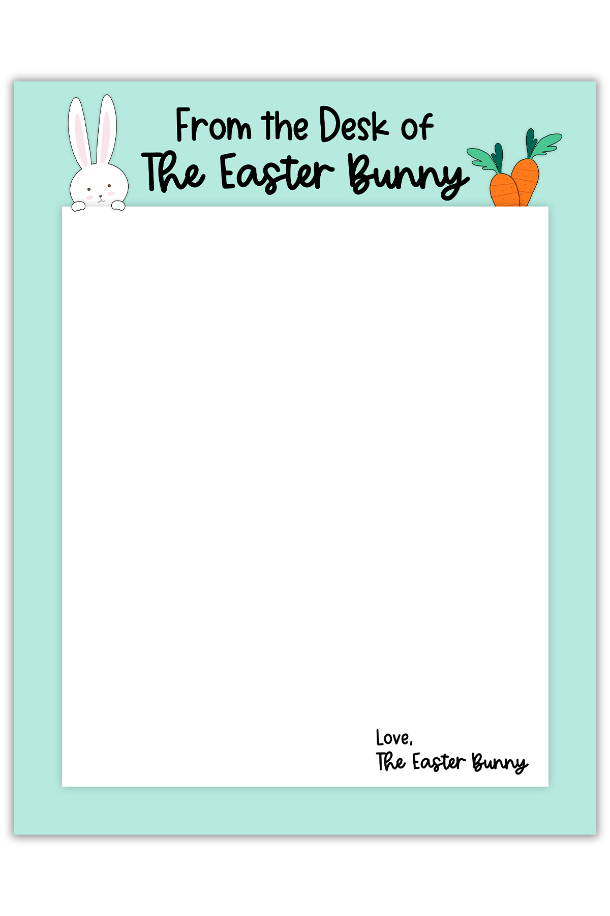 18 Easter Bunny Letter Templates AdrianaEllyn