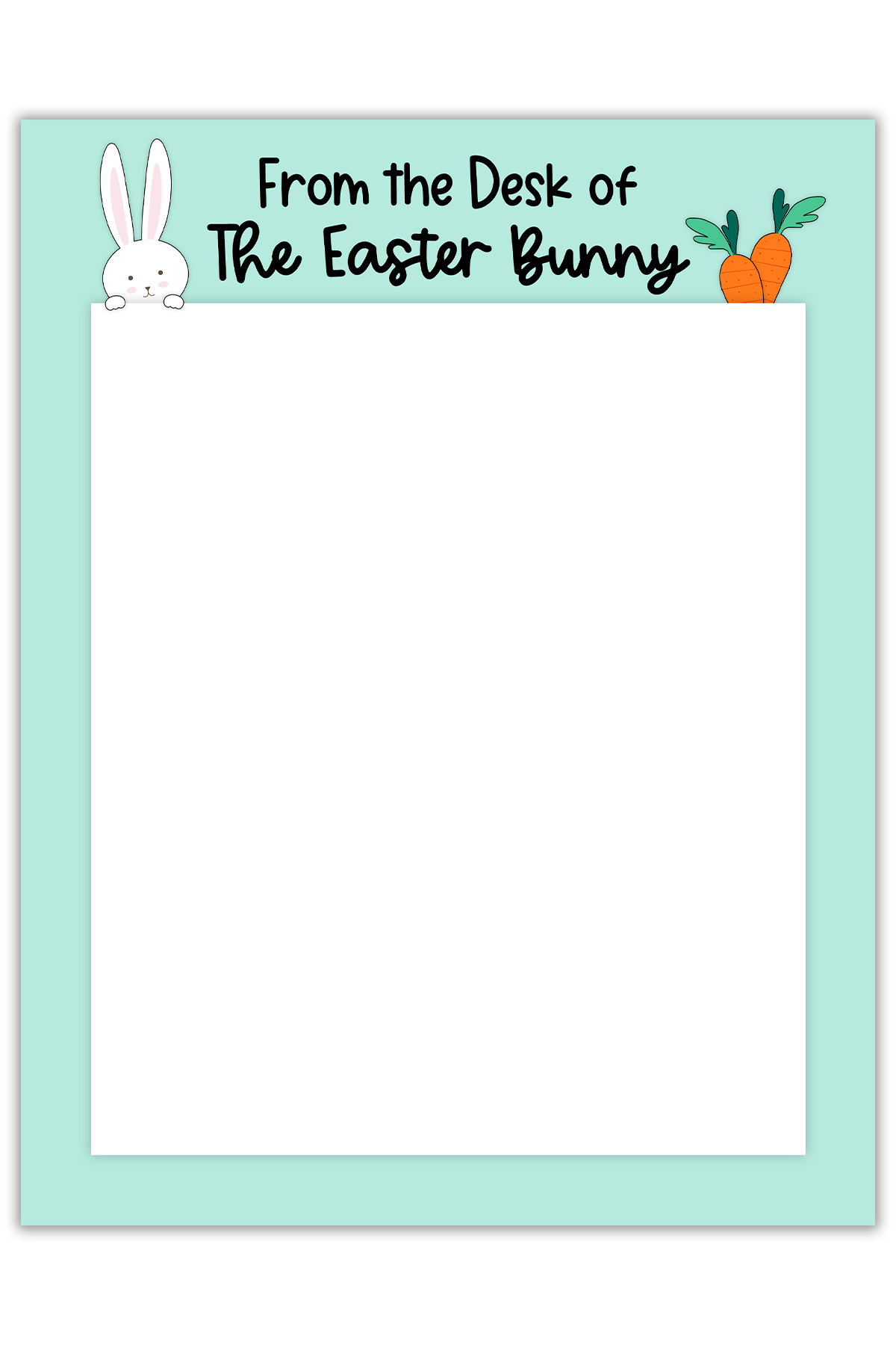 Easter Bunny Note Printable Example 5 Mom Envy