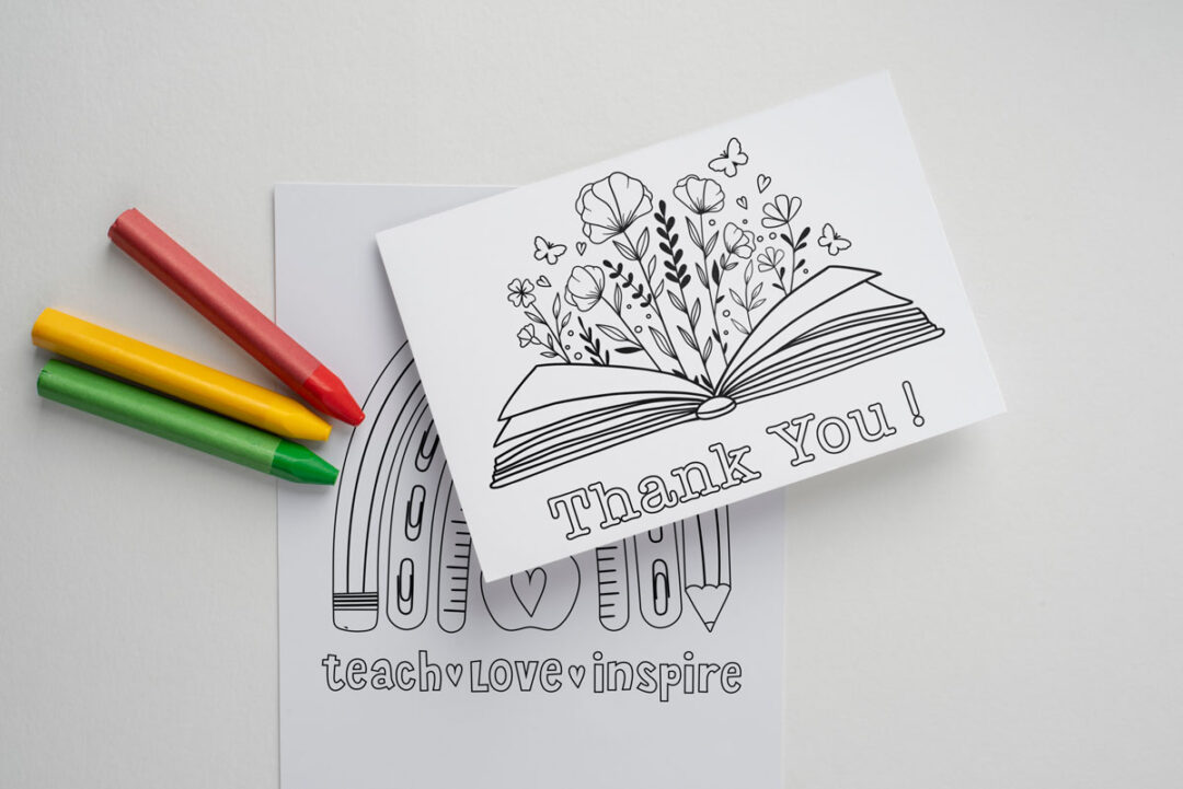 10 Free Printable Teacher Appreciation Cards to Color