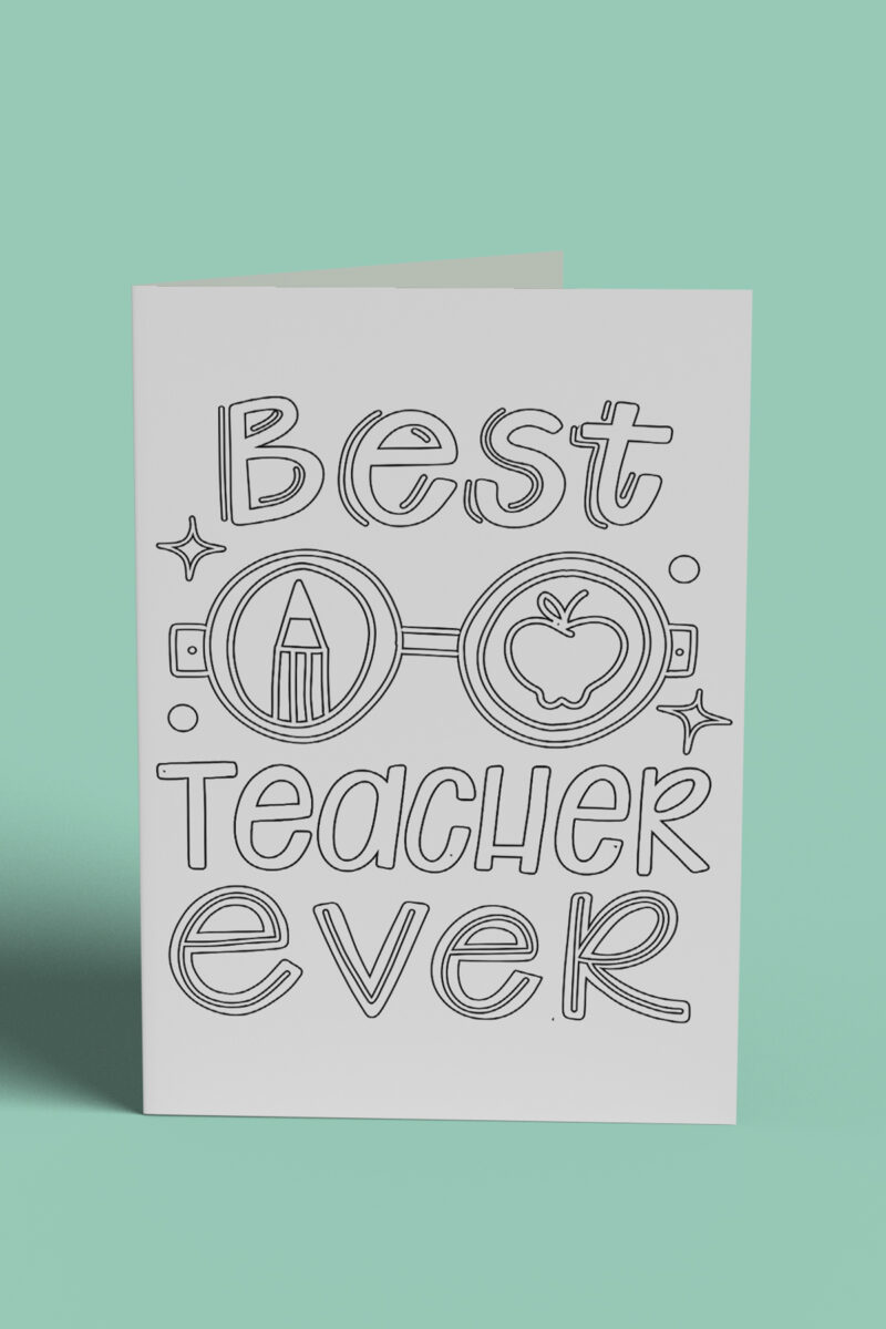 10 Free Printable Teacher Appreciation Cards to Color