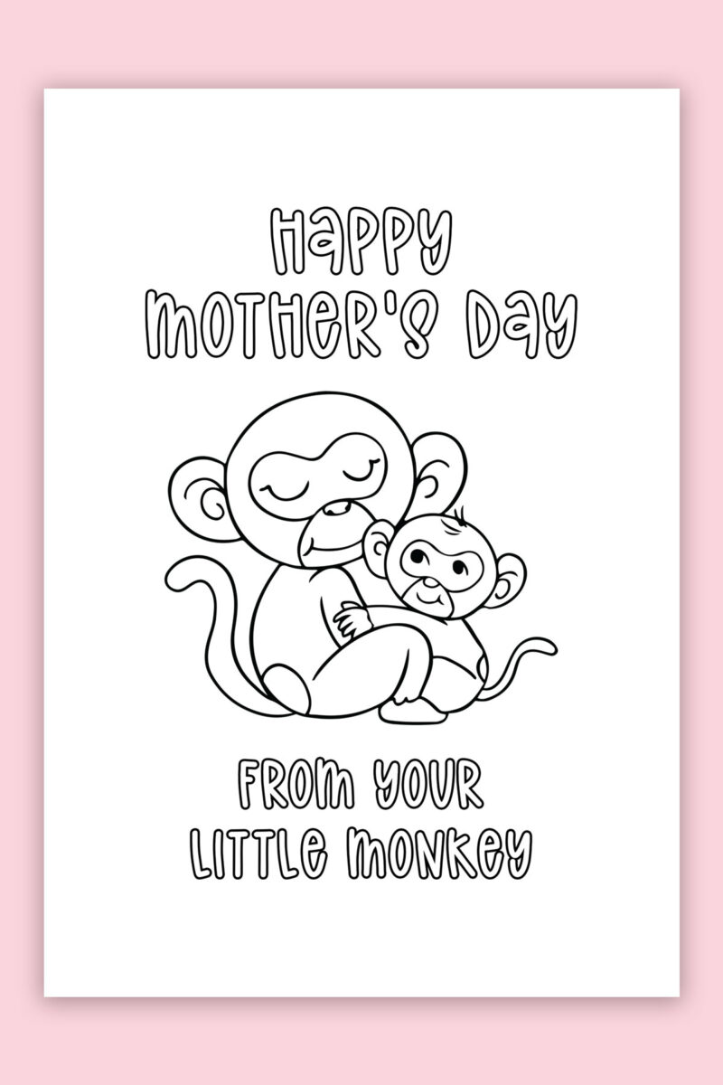 10 Free Printable Mother's Day Cards to Color for Kids