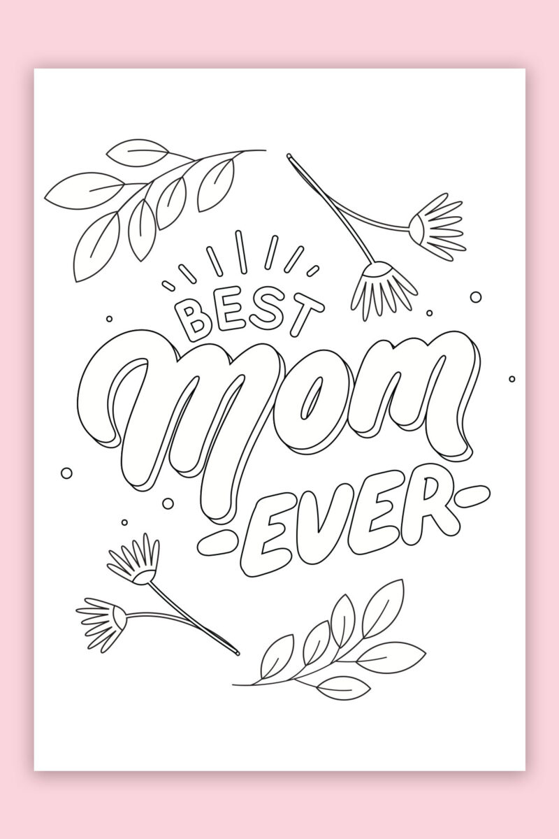10 Free Printable Mother's Day Cards to Color for Kids