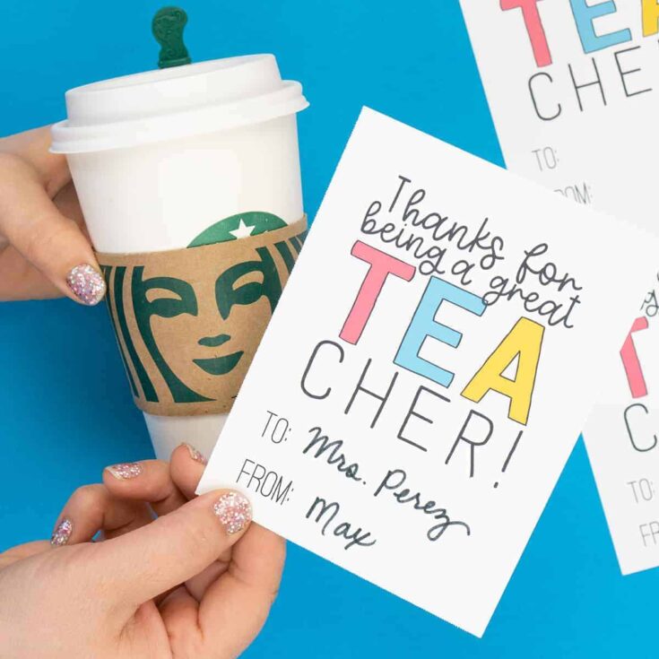 Image for Teacher Appreciation Last Minute Tea Gift Free Printable