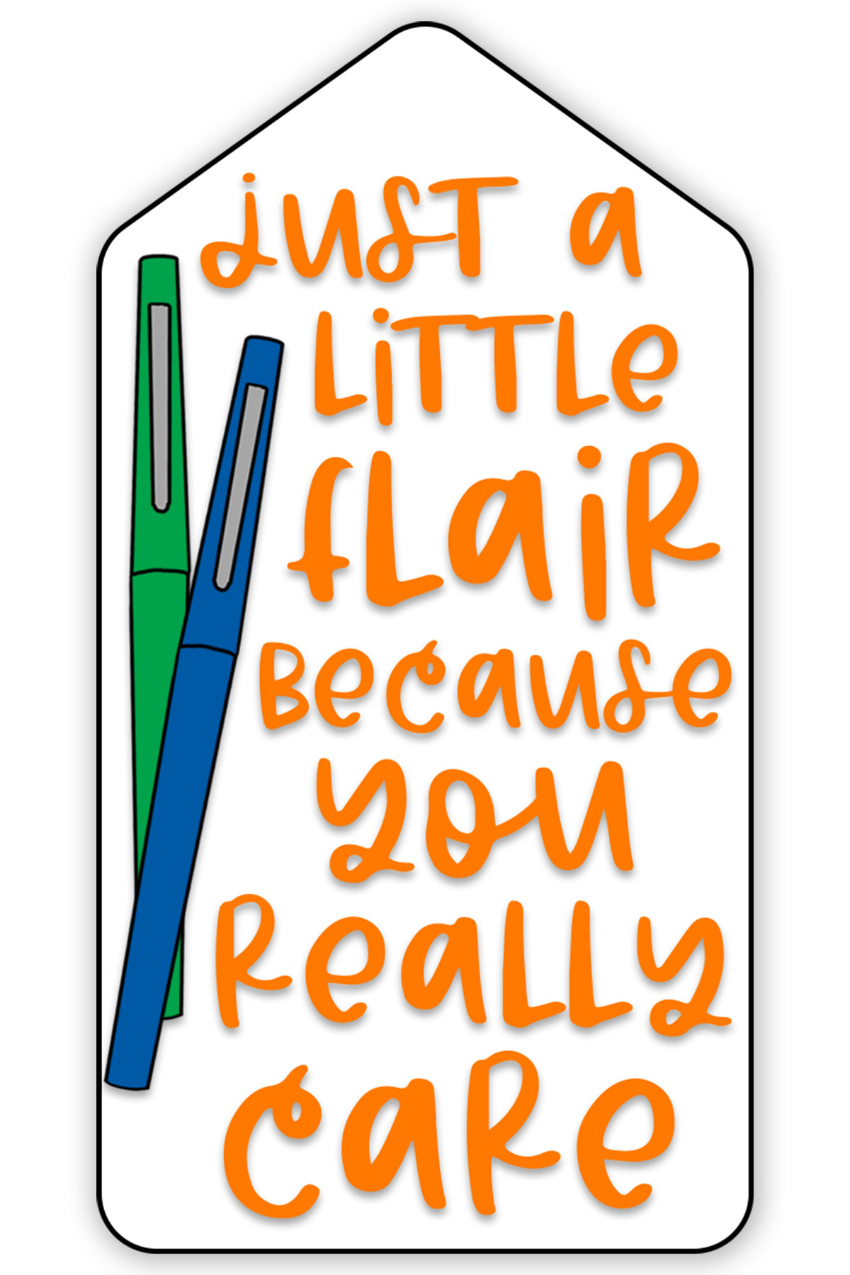 Flair Pen Gift Tag, Back to School Gift Tag, Teacher Gift, Back to