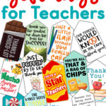 At the top it says 13 free free printable gift tags for teachers. Below that are the 13 free printable teacher appreciation tags you can get for free at the end of this blog post.