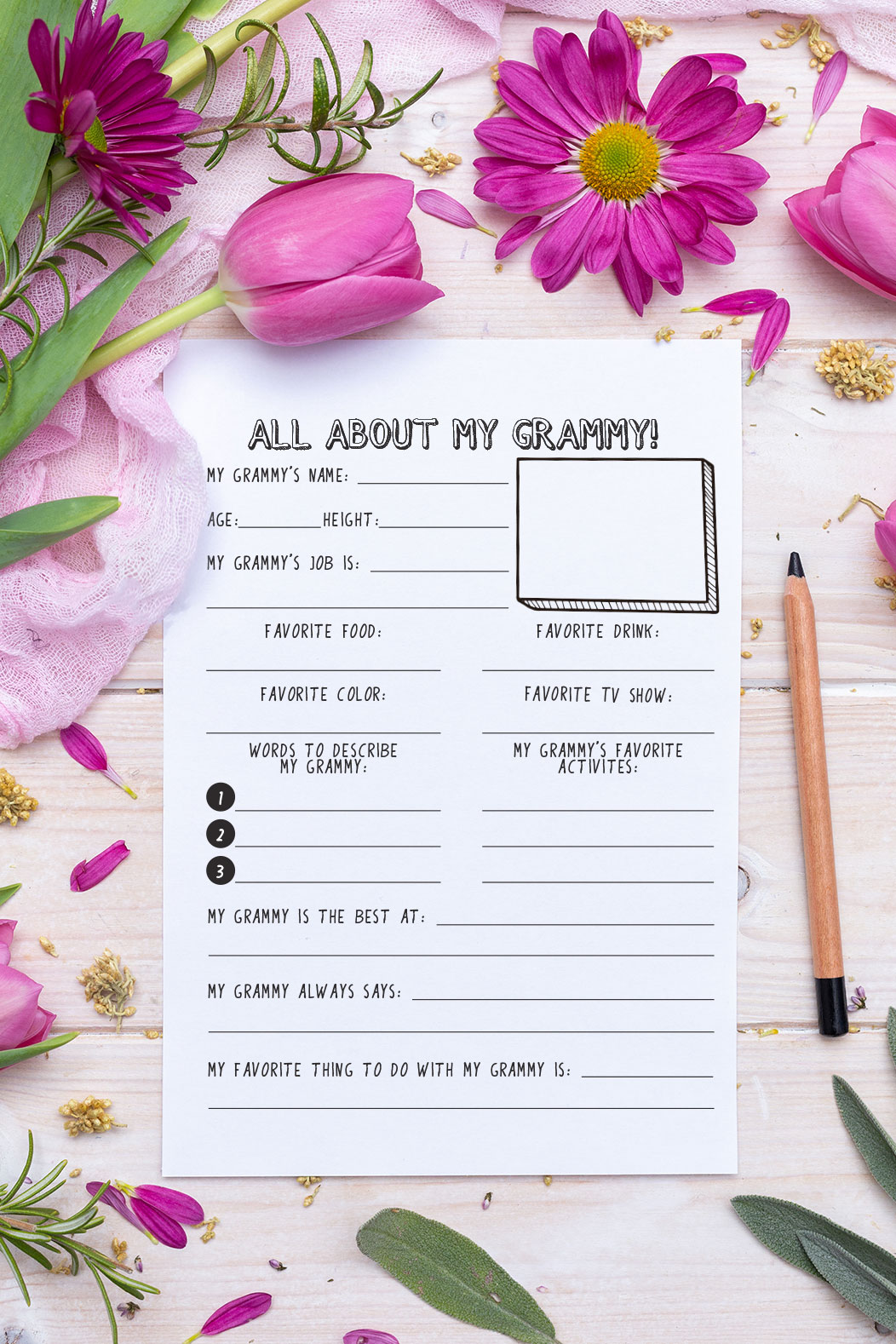 My Mom Printable for Mother's Day, What I Love About My Mom Worksheet,  Custom Printable