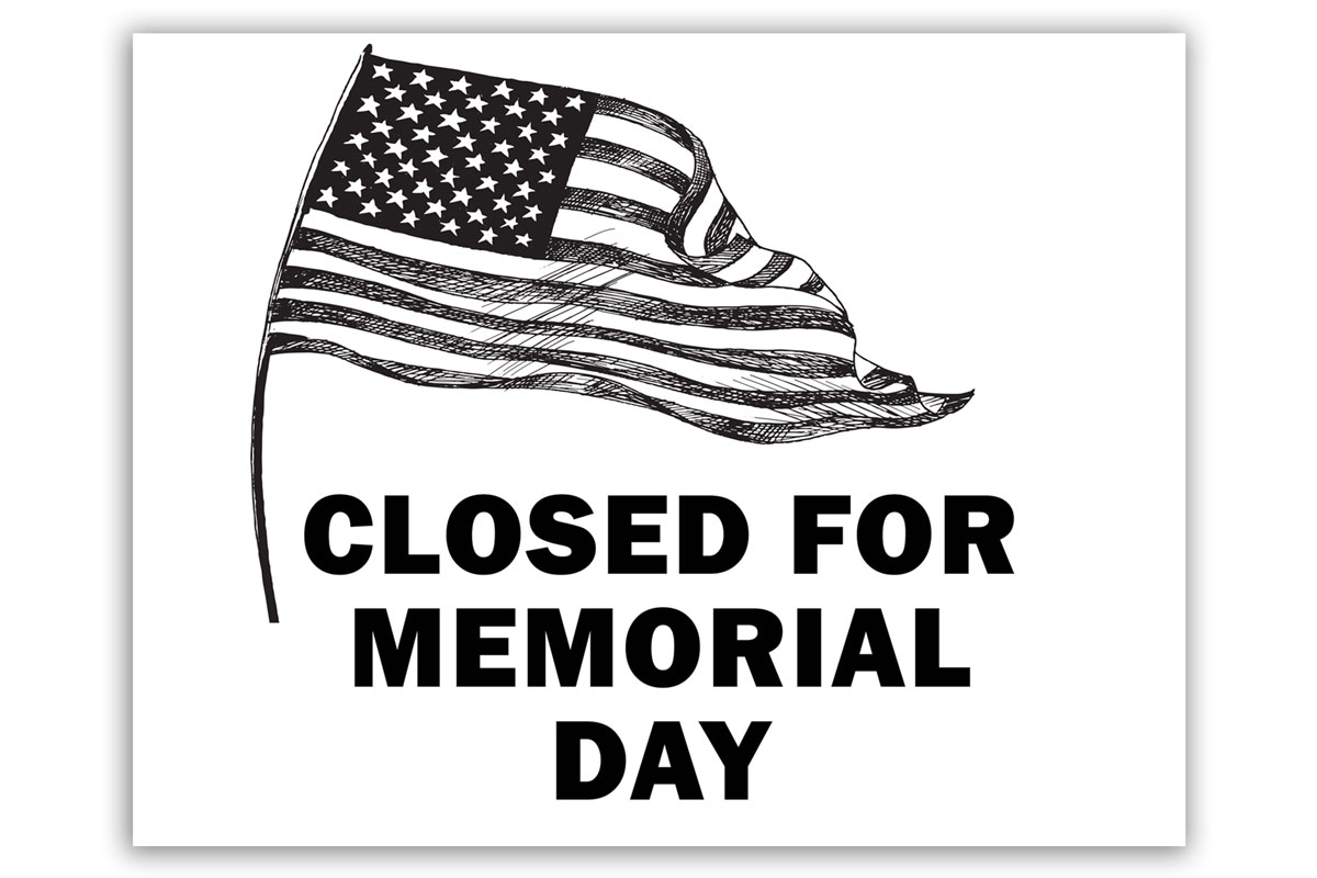 Free Printable Closed for Memorial Day Sign Set