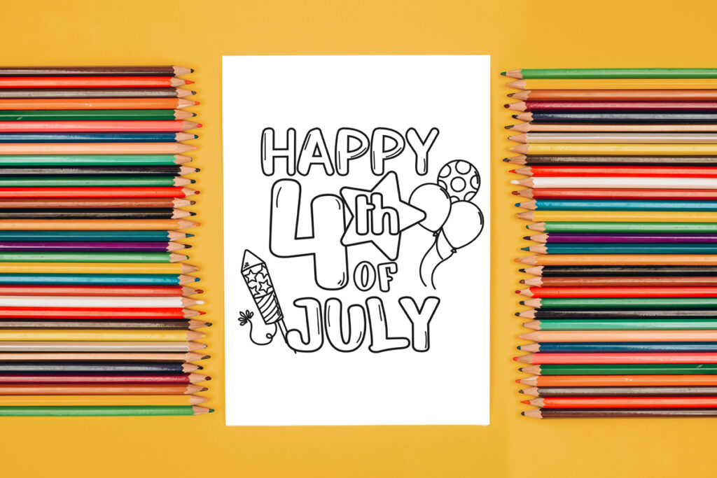 free july coloring pages