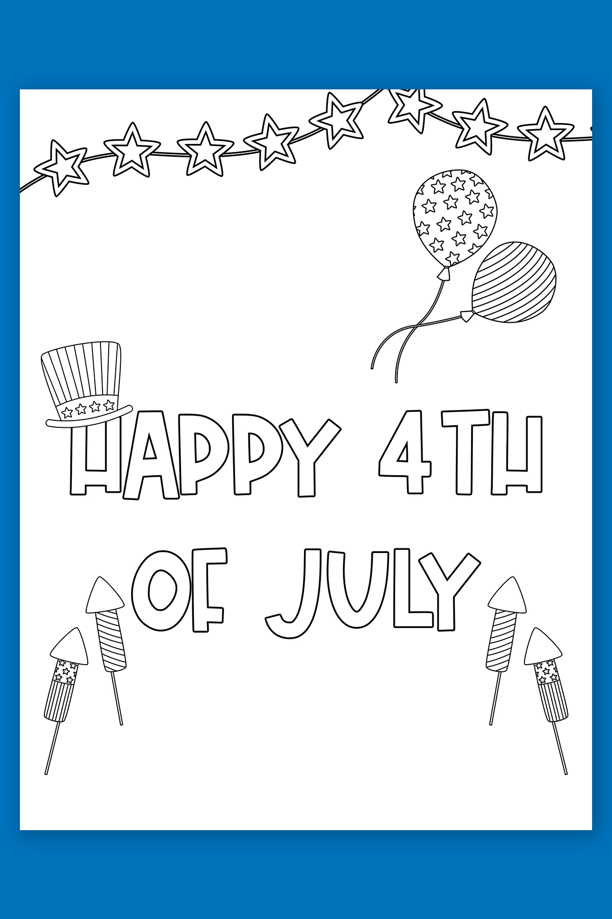 happy 4th of july coloring pages