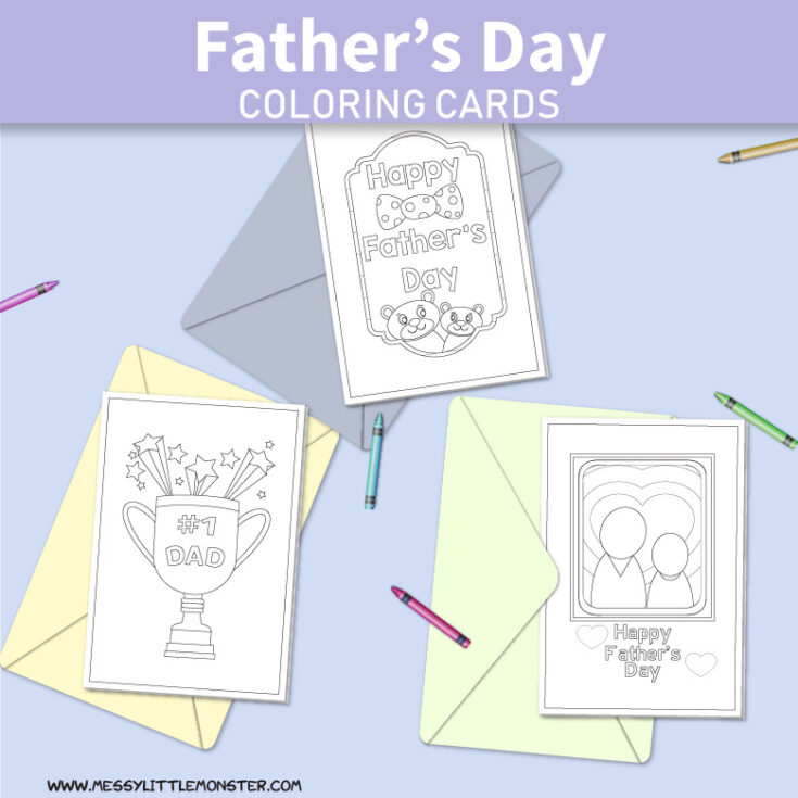 Image for Printable Father's Day Cards to Color