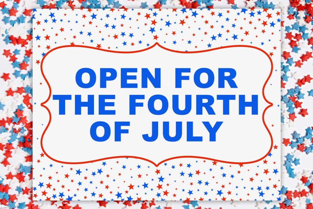 is att t open on 4th july
