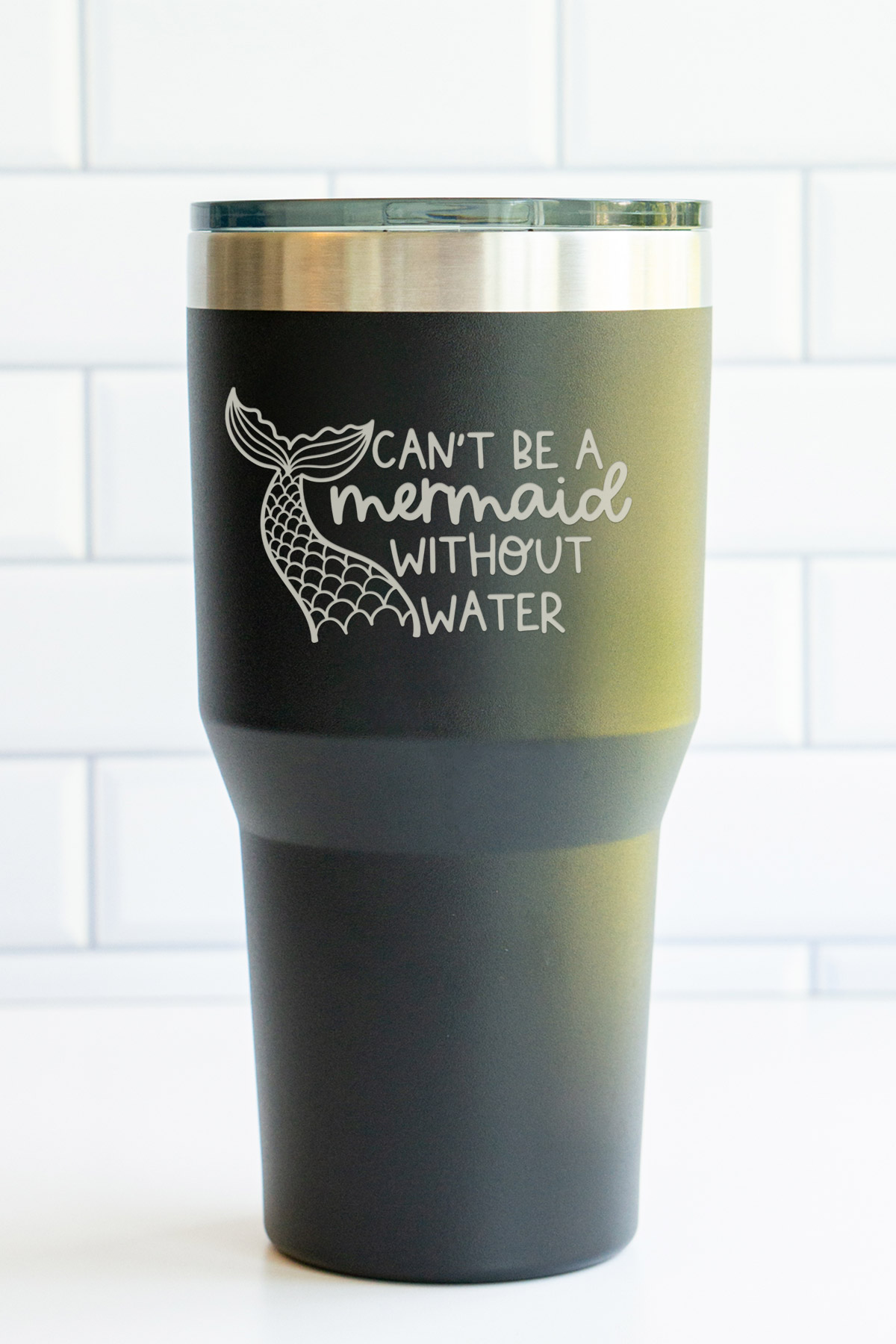 Buy 30oz 360 Mermaid Design Laser Engraved on a Yeti Tumbler