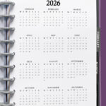 This image shows a 2026 free printable year at a glance calendar you can get for free in this blog post.