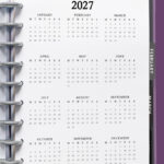 This image shows a 2027 free printable year at a glance calendar you can get for free in this blog post.