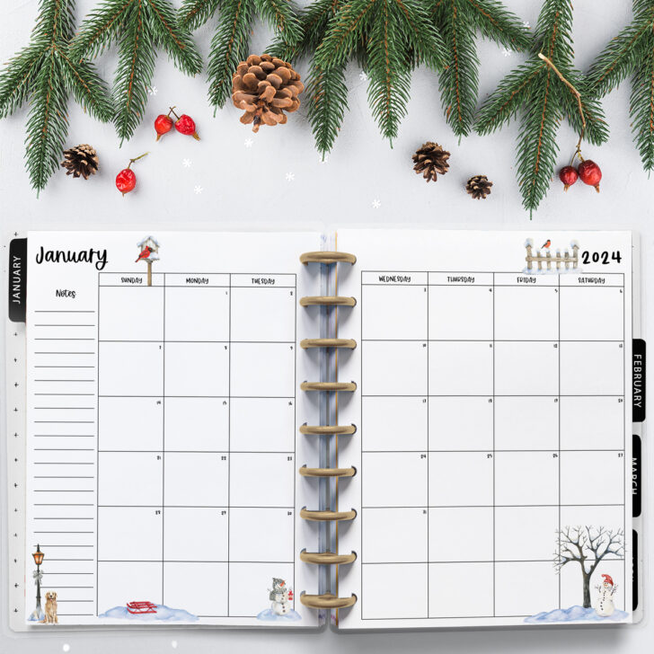 2024 Free Printable Monthly Calendar with Holidays