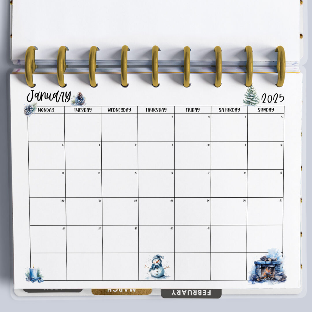 Free 2026 & 2025 Printable Calendar with Monday and Sunday Start