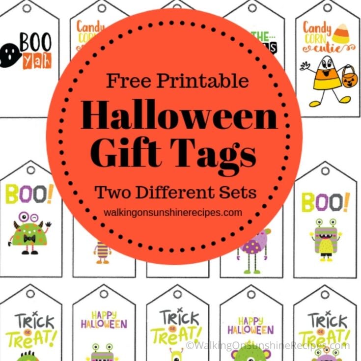 Image for Printable Halloween Gift Tags