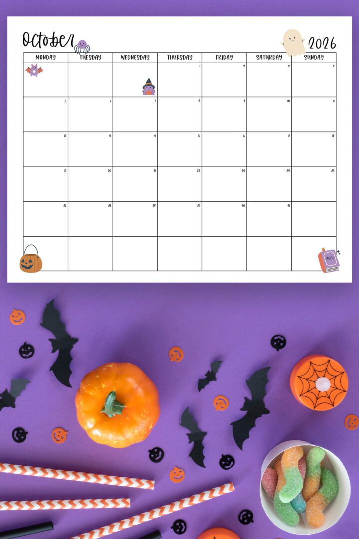 Free 2026 & 2025 Printable Calendar with Monday and Sunday Start