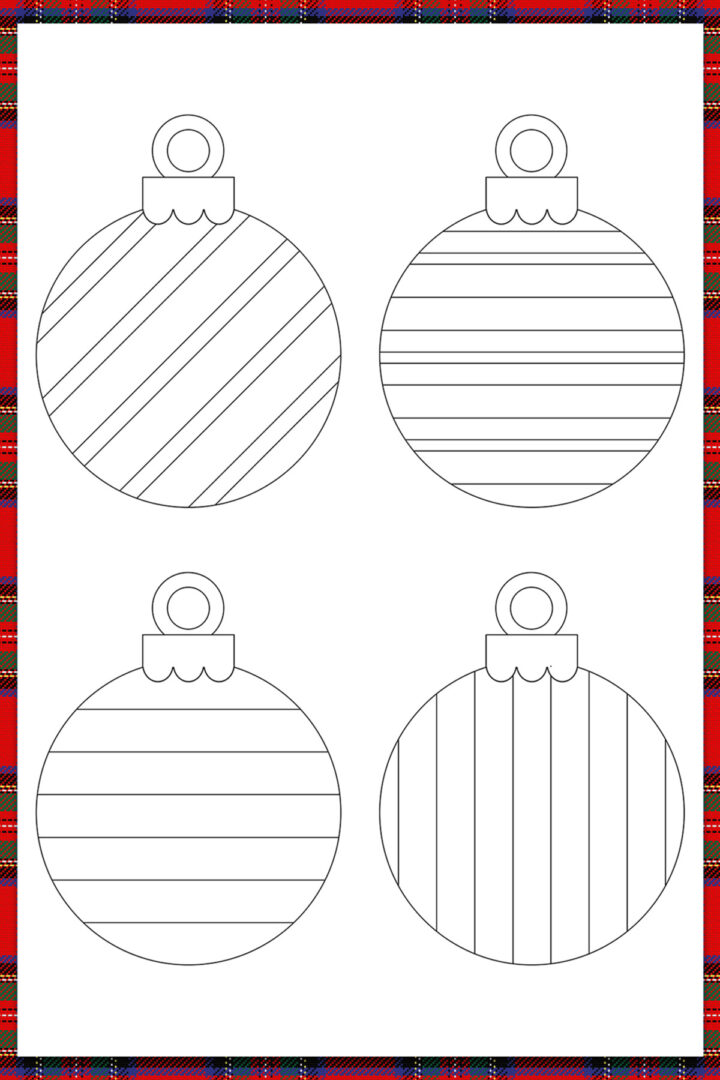 Free Printable Christmas Ornaments for Coloring