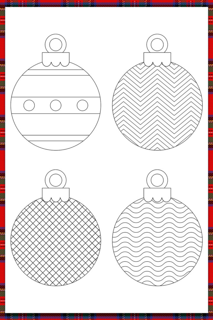 Free Printable Christmas Ornaments for Coloring