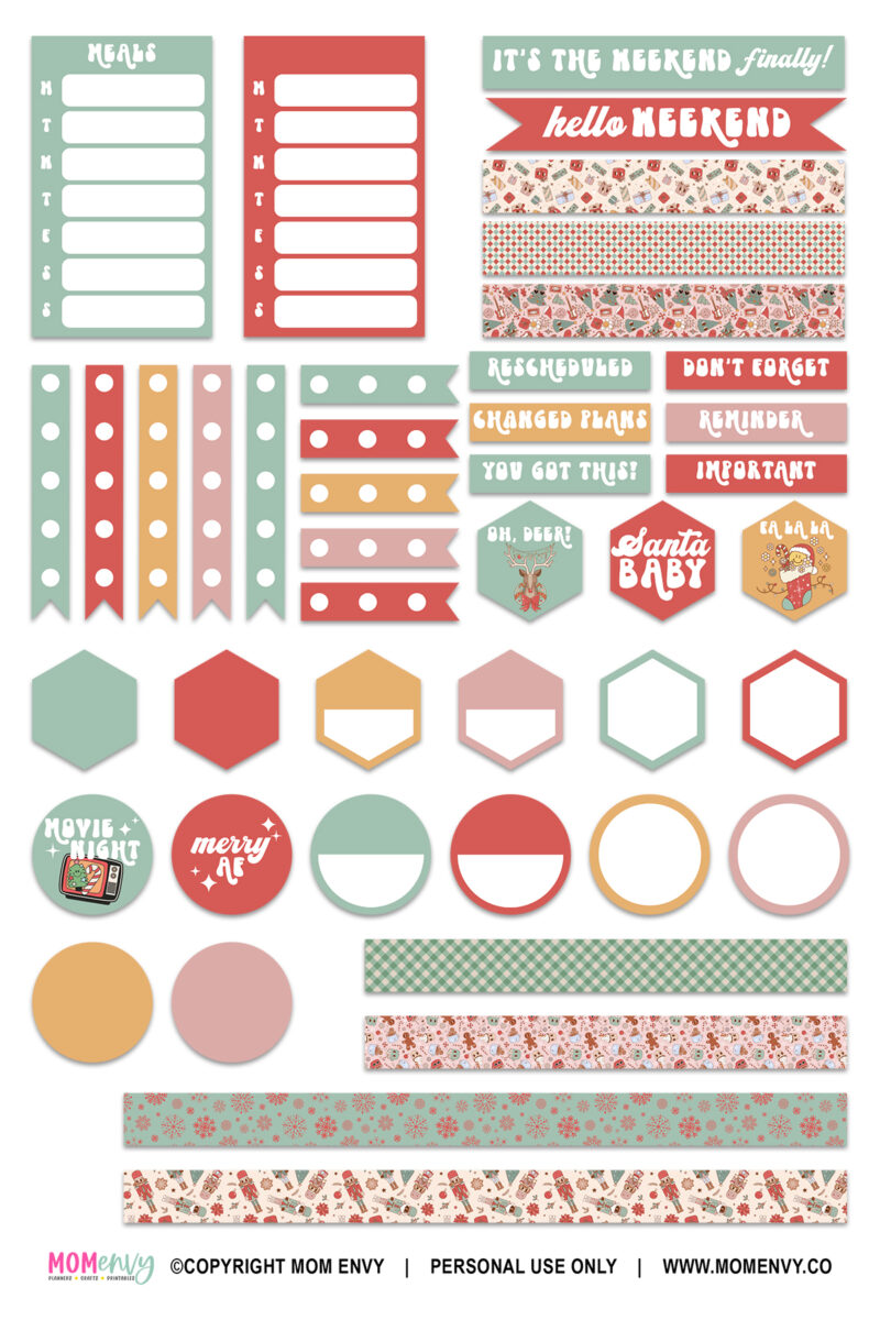 Free digital christmas planner stickers example 3 mom envy