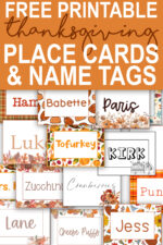 25 Free Thanksgiving Printable Place Cards and Name Tags