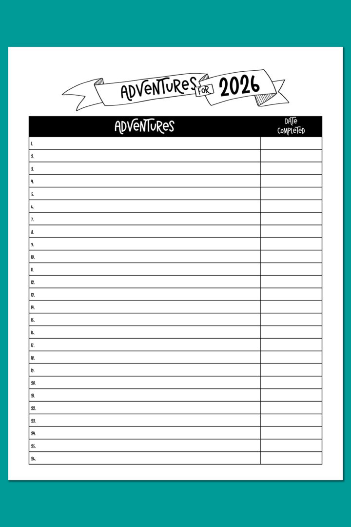 26 Yearly Goals Adventures For 2026 Printable 24 Yearly Goals And Adventures For 2024 Pinterest 720x1080 