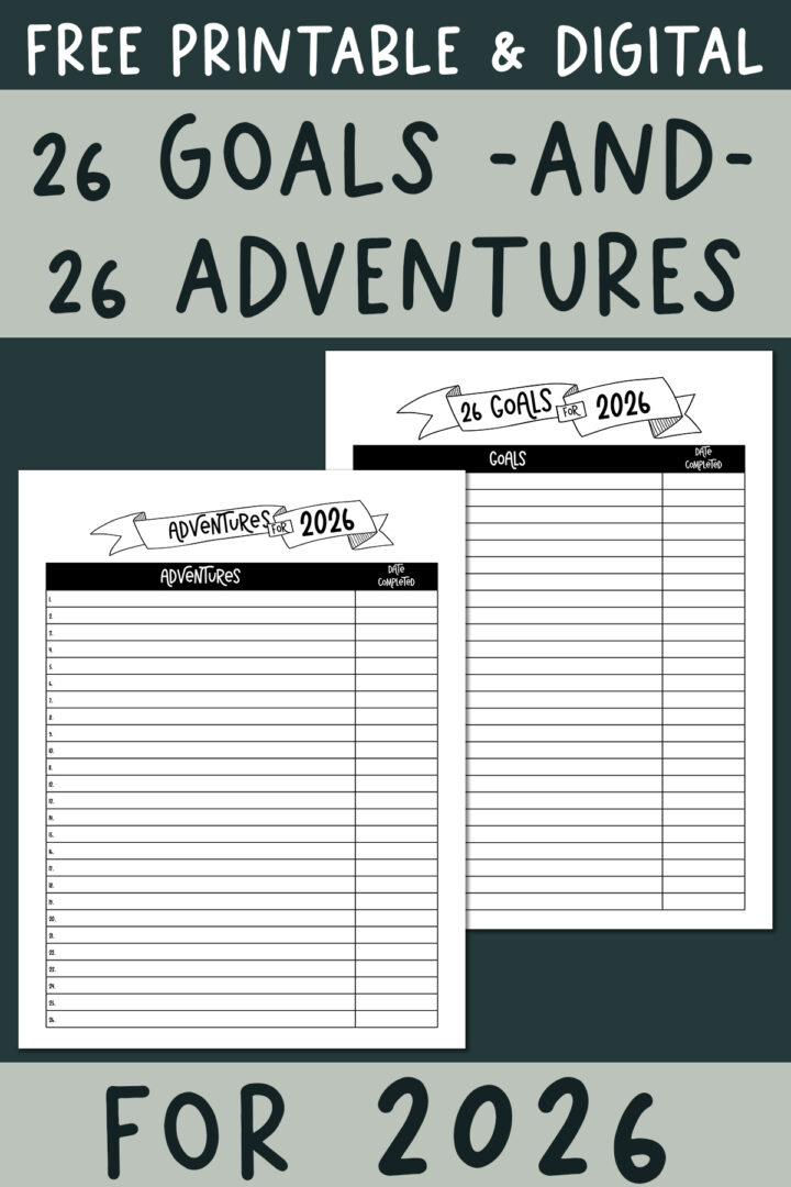 26 Yearly Goals Adventures For 2026 Printable 26 Yearly Goals And Adventures For 2026 Pinterest 2 720x1080 