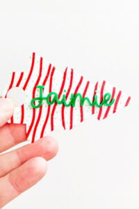 This is an image of the free Stanley Christmas tree cake topper you can get in this post.