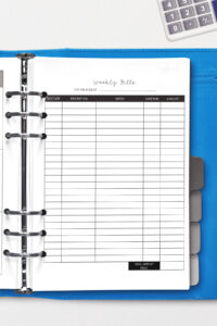 This is an example of one of the free weekly expense tracker printable options you can get in this post for free.