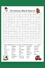 Free Christmas Word Find Printable Set - Instant Download